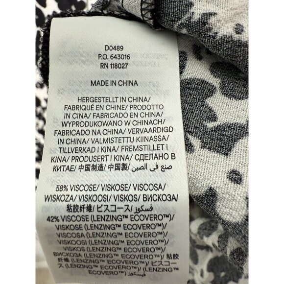 Boden Crew Neck Midi Tea Dress in Black Bloom Silhouette NWOT Size US 4P - Picture 9 of 12